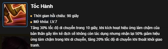 Tốc hành giúp cô nàng vào giao tranh một cách nhanh chóng