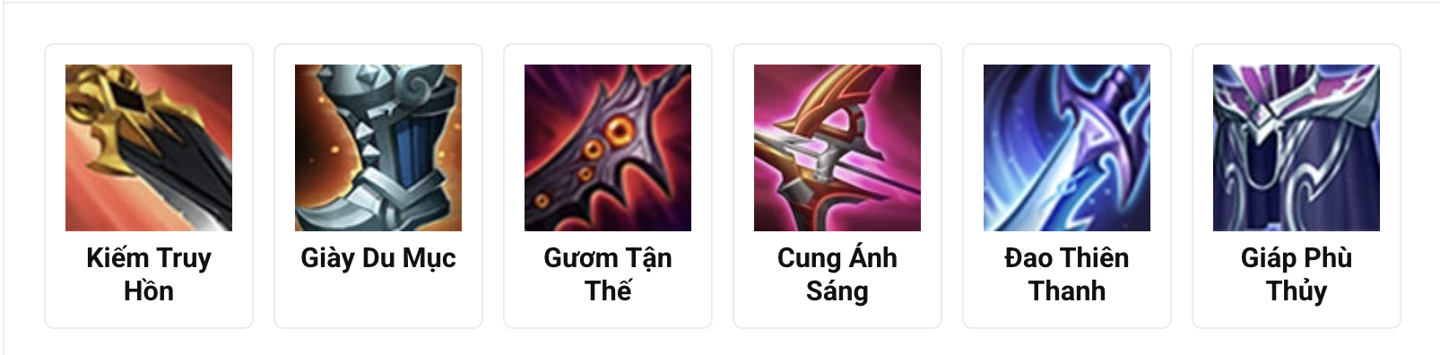 Trang bị đề xuất