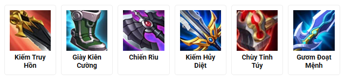 Gợi ý bộ trang bị đề xuất